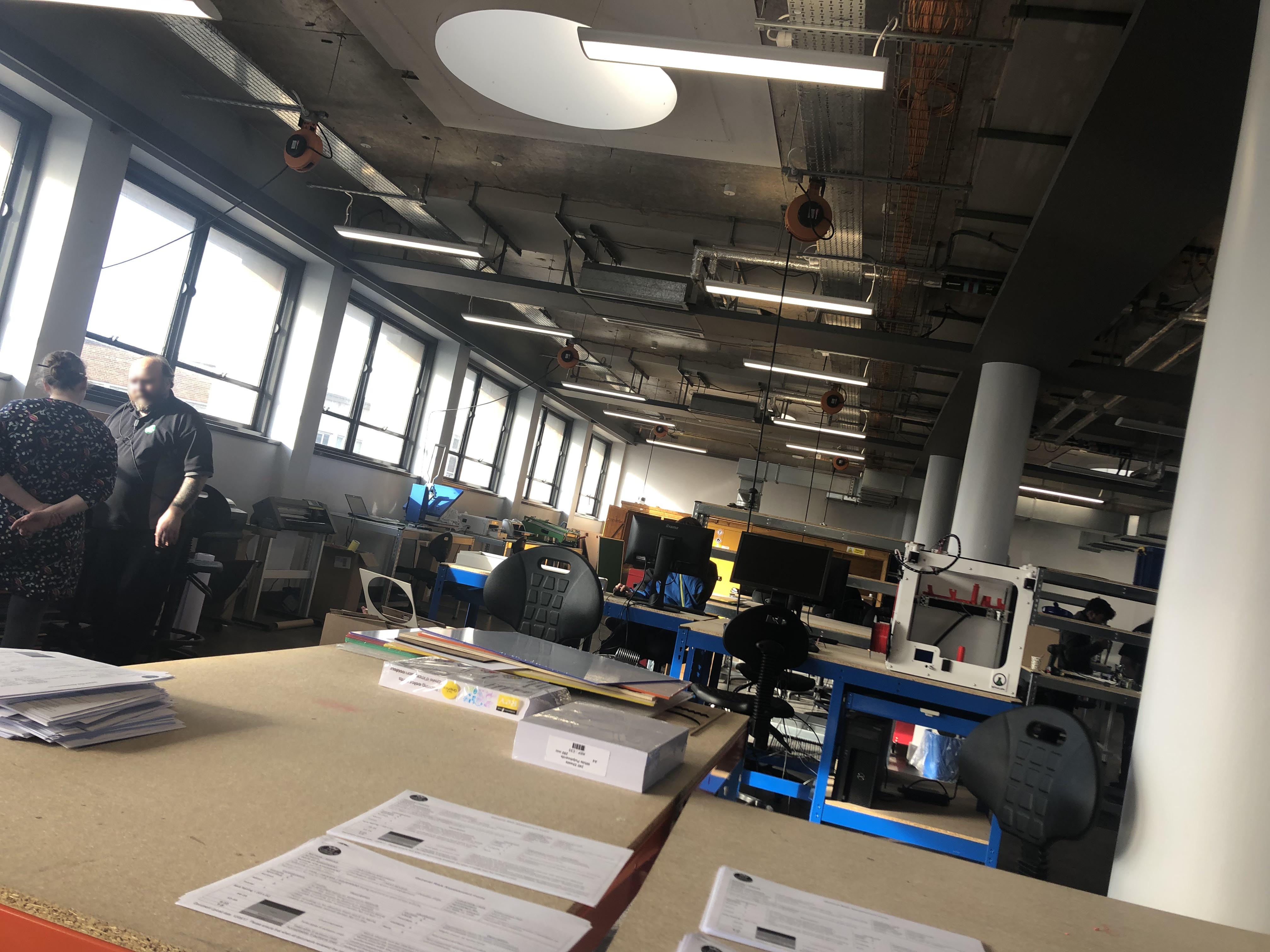 A view of the full Makerspace room