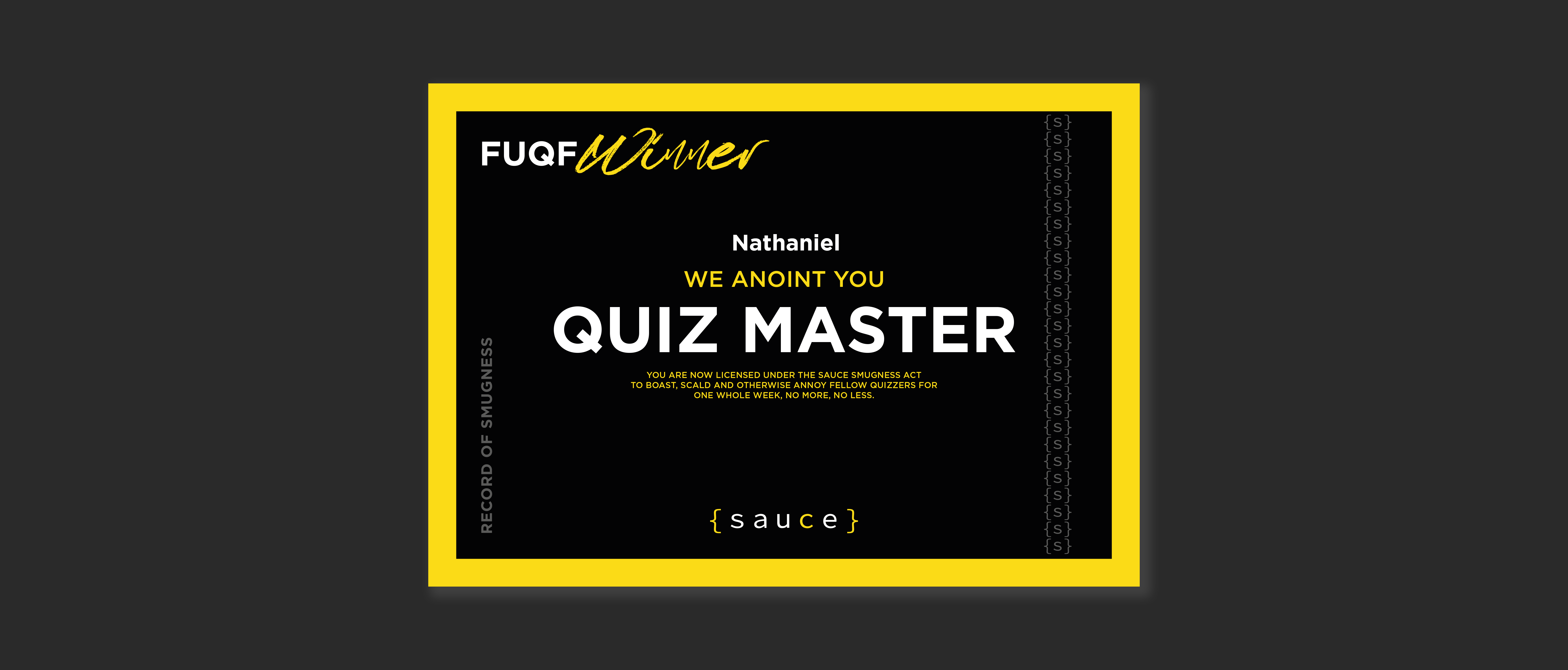 Quiz Certificate