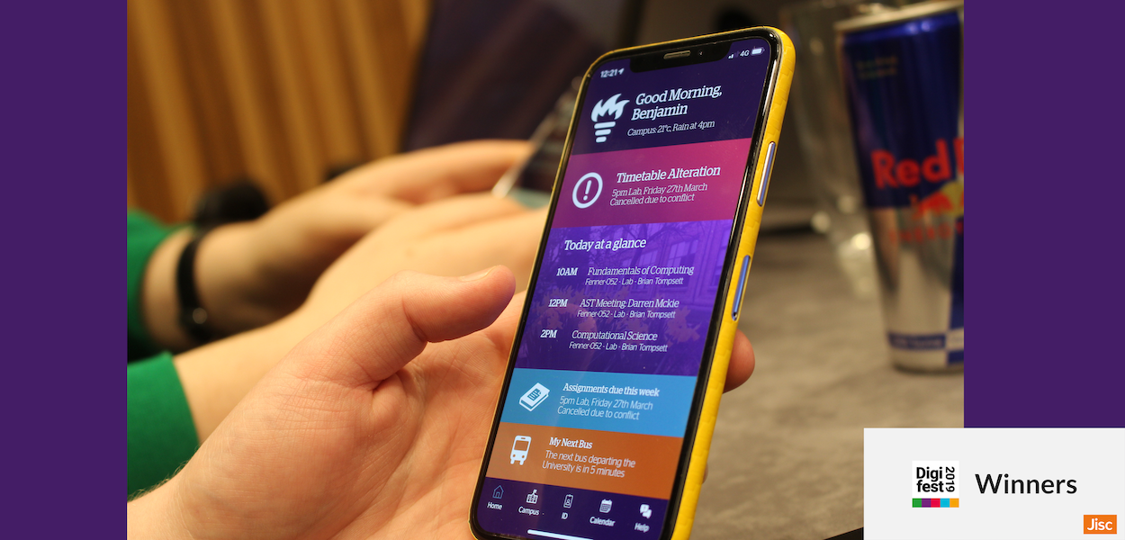 Developed App Displaying Homepage